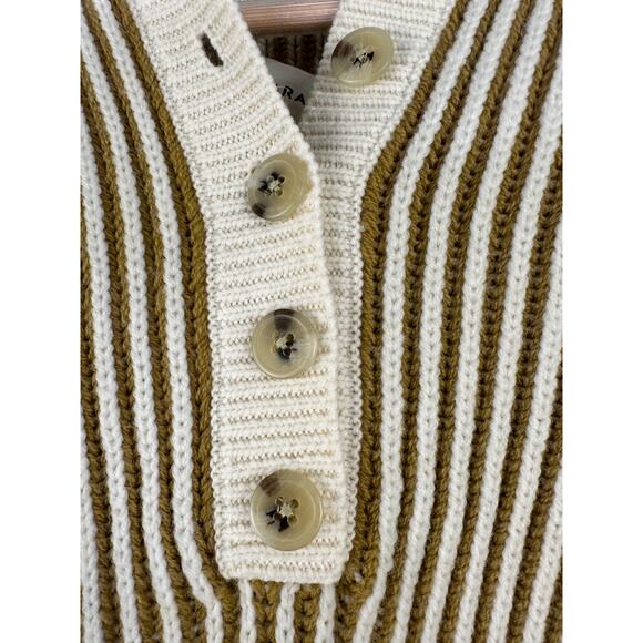 Mara Hoffman Size XS Juliana Sweater Cream & Raw Sienna Climate Beneficial Wool - Picture 16 of 16